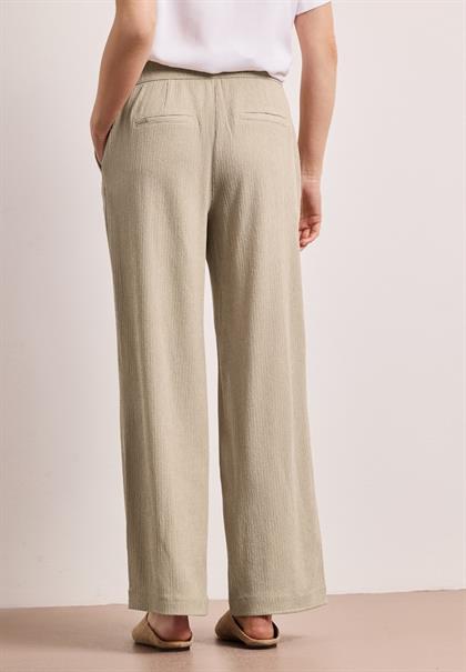 High Waist Wide Leg Hose im Casual Fit cobble stone