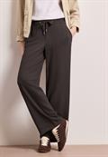 High Waist Wide Leg Hose im Casual Fit deep earth