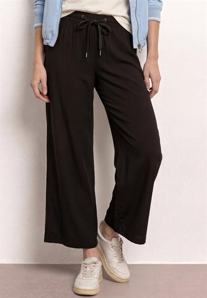 High Waist Wide Leg Hose im Loose Fit black