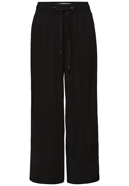 High Waist Wide Leg Hose im Loose Fit black