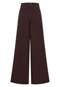 High Waist Wide Leg Hose im Loose Fit brown cacao