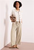 High Waist Wide Leg Hose im Loose Fit cobble stone