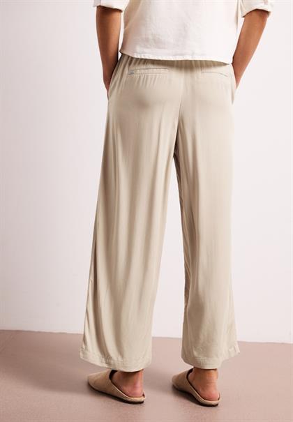 High Waist Wide Leg Hose im Loose Fit cobble stone