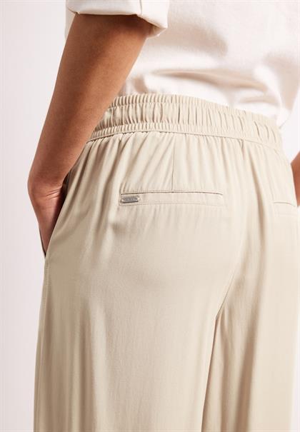 High Waist Wide Leg Hose im Loose Fit cobble stone