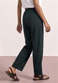 High Waist Wide Leg Hose im Loose Fit deep bound green