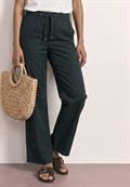 High Waist Wide Leg Hose im Loose Fit deep bound green
