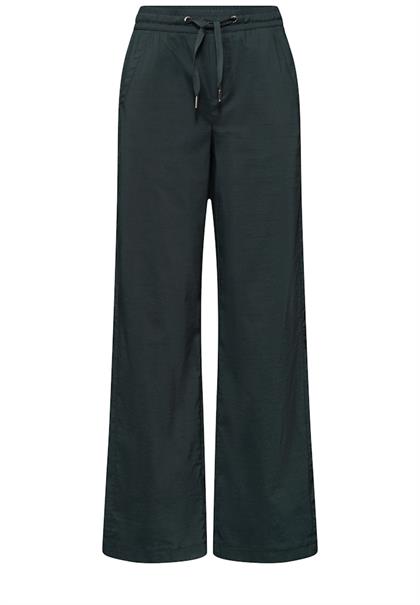 High Waist Wide Leg Hose im Loose Fit deep bound green