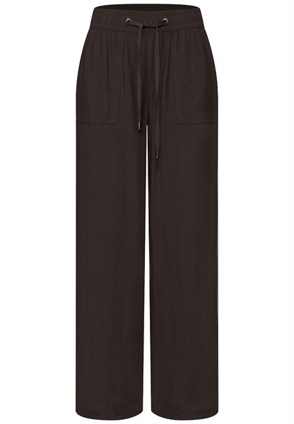 High Waist Wide Leg Hose im Loose Fit espresso brown