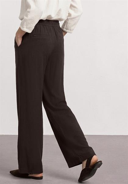 High Waist Wide Leg Hose im Loose Fit espresso brown