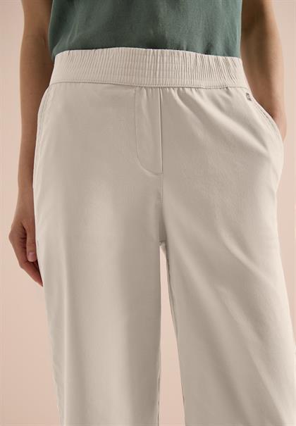 High Waist Wide Leg Hose im Loose Fit grain beige