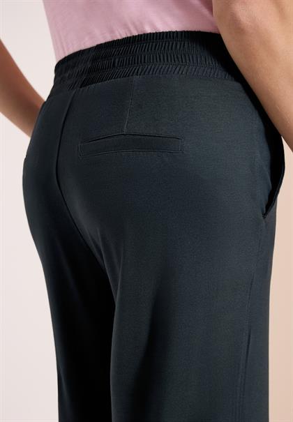 High Waist Wide Leg Hose im Loose Fit palm breeze green