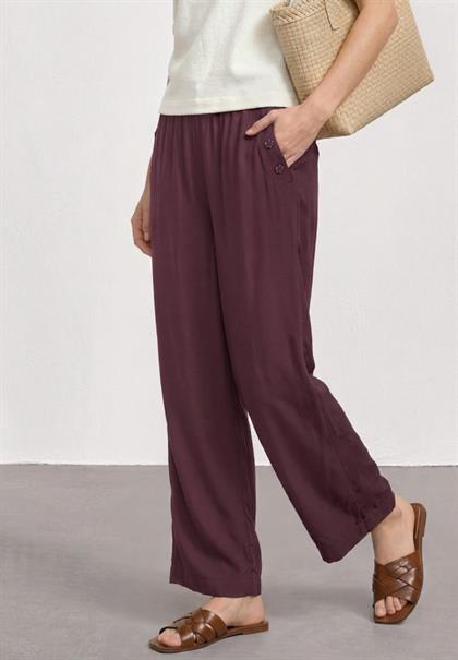 High Waist Wide Leg Hose im Loose Fit rustic rouge