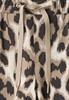 High Waist Wide Leg Hose mit Leo-Print timeless beige