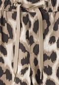 High Waist Wide Leg Hose mit Leo-Print timeless beige
