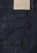 High Waist Wide Leg Jeans im Loose Fit blue black used wash