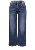 High Waist Wide Leg Jeans im Loose Fit dark blue wash
