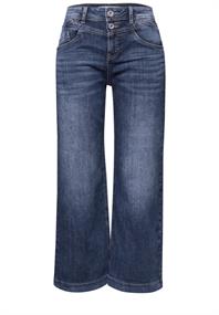 High Waist Wide Leg Jeans im Loose Fit dark blue wash