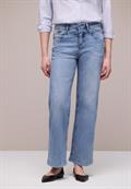 High Waist Wide Leg Jeans im Loose Fit light blue wash