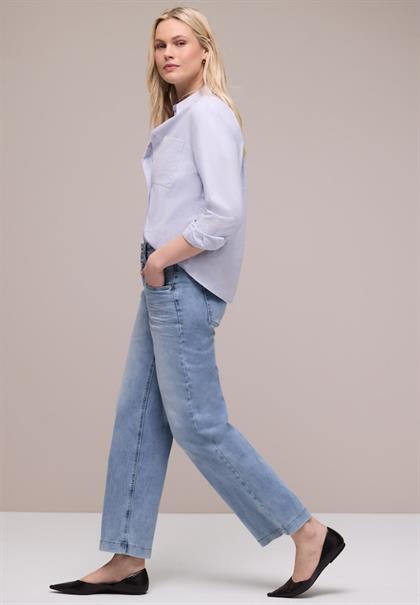 High Waist Wide Leg Jeans im Loose Fit light blue wash