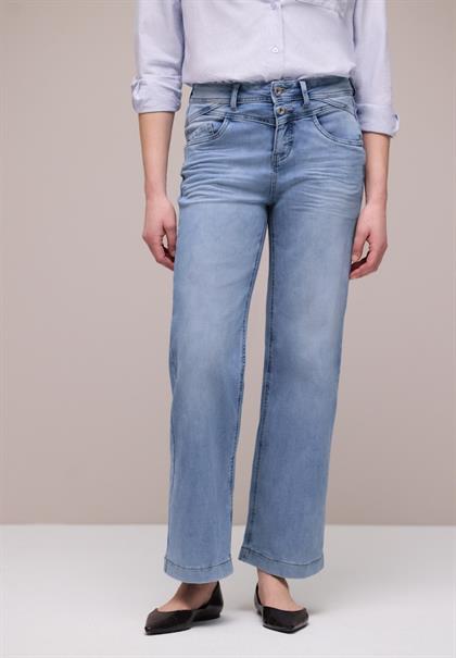 High Waist Wide Leg Jeans im Loose Fit light blue wash