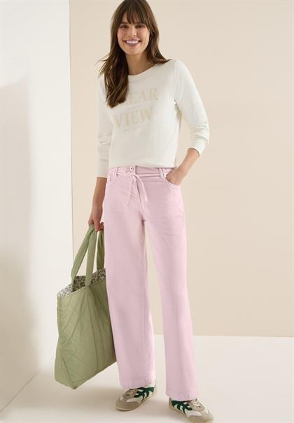 High Waist Wide Leg Jeans im Loose Fit light blush rose