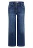 High Waist Wide Leg Jeans im Loose Fit mid blue used wash