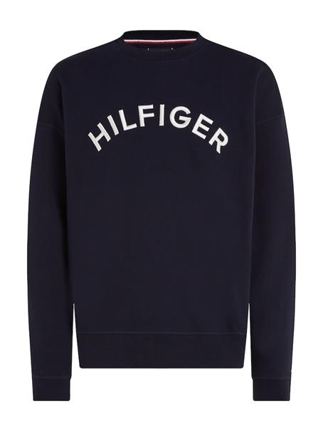 HILFIGER ARCHED CREWNECK desert sky