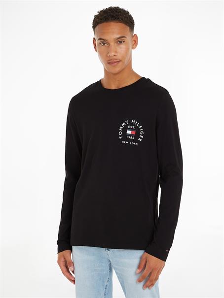 HILFIGER FLAG ARCH LS TEE black