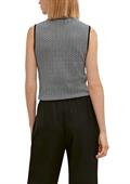 Hochgeschlossenes Stricktop schwarz
