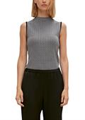 Hochgeschlossenes Stricktop schwarz