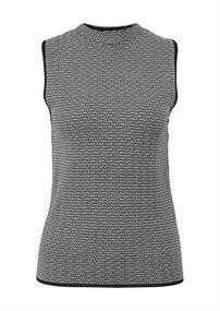 Hochgeschlossenes Stricktop schwarz