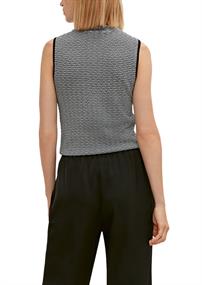 Hochgeschlossenes Stricktop schwarz