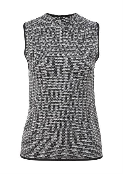 Hochgeschlossenes Stricktop schwarz