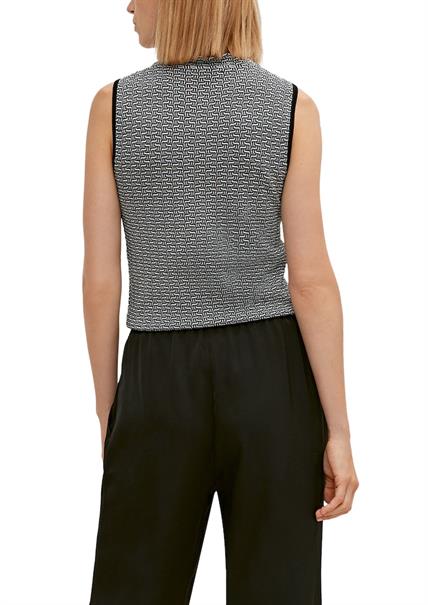 Hochgeschlossenes Stricktop schwarz