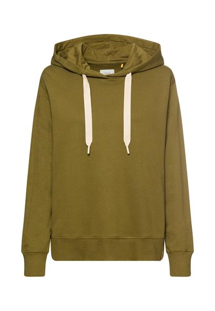 Hoodie aus reiner Baumwolle olive