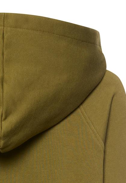 Hoodie aus reiner Baumwolle olive