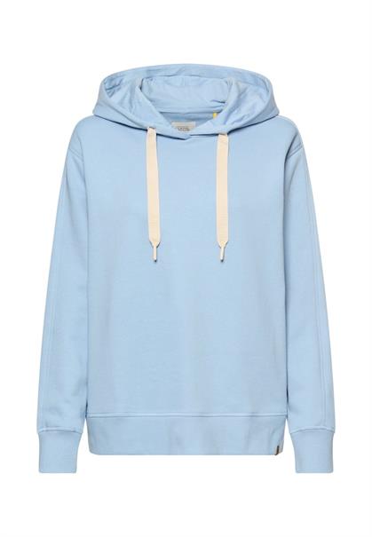 Hoodie aus reiner Baumwolle soft blue