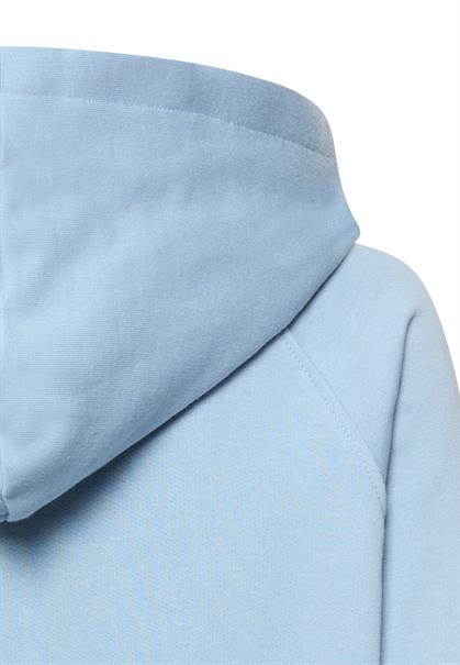 Hoodie aus reiner Baumwolle soft blue
