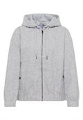 Hoodie Blouson in Wolloptik luna grey melange