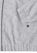 Hoodie Blouson in Wolloptik luna grey melange
