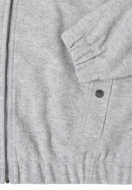 Hoodie Blouson in Wolloptik luna grey melange
