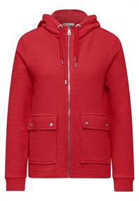 Hoodie-Jacke mandarin red