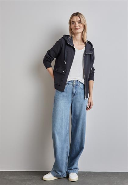 Hoodie-Jacke night sky blue