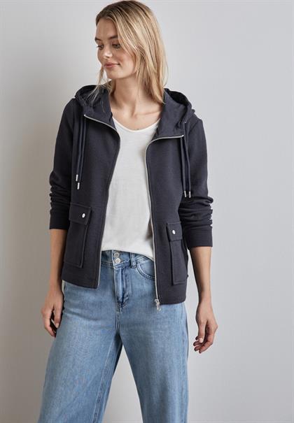 Hoodie-Jacke night sky blue