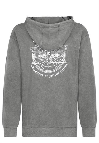 Hoodie mit Backprint ash grey