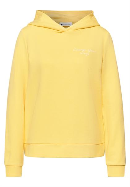 Hoodie mit Backprint bloom yellow