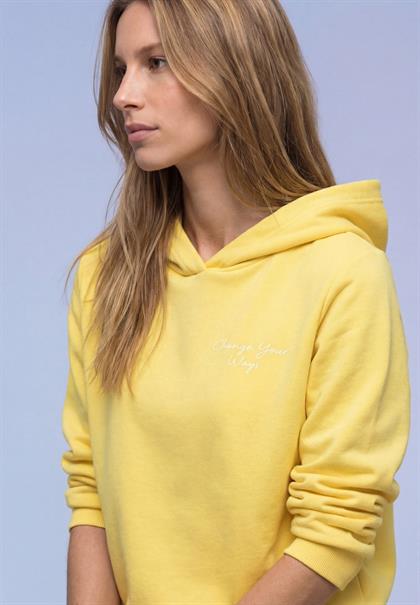 Hoodie mit Backprint bloom yellow