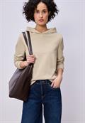 Hoodie mit Backprint cotton beige
