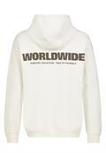 Hoodie mit Backprint ivory white