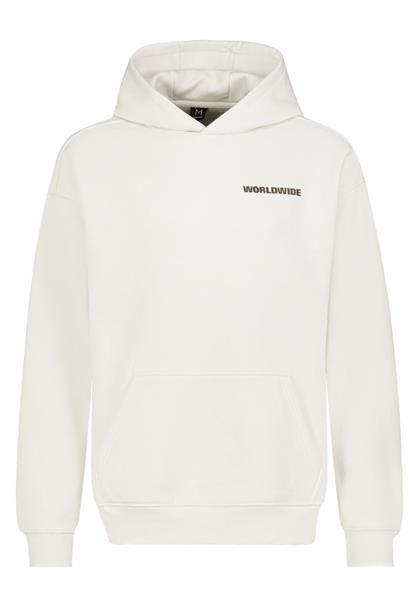 Hoodie mit Backprint ivory white